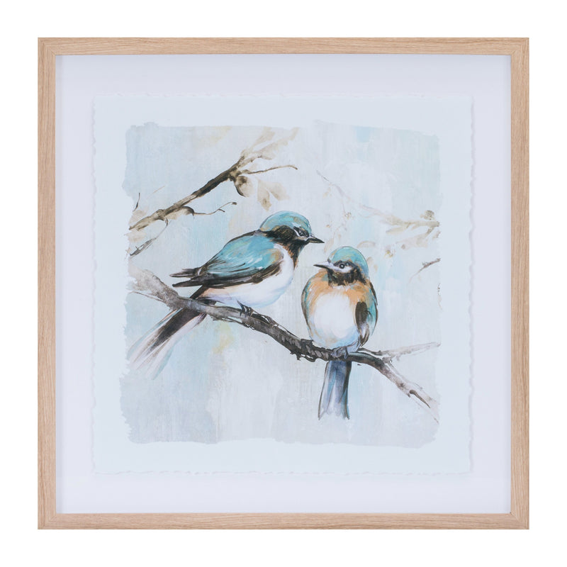 Melrose Framed Bird Couple Wall Print, Plastic