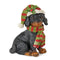 Melrose Winter Dog Figurine with Hat and Scarf Accent (Set of 12)