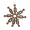 Wood Bead Snowflake Ornament (Set of 12)