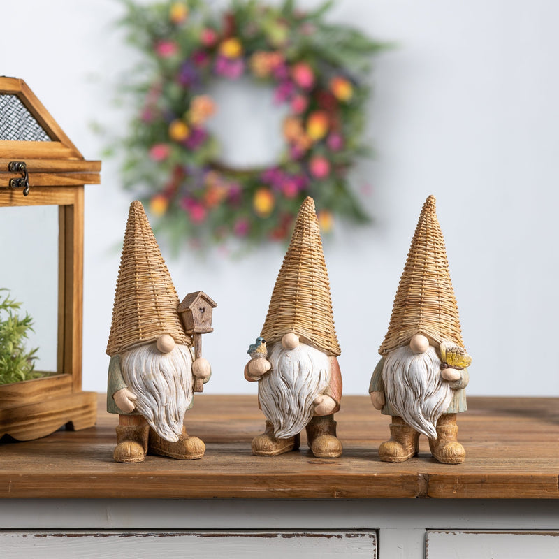 Wicker Gnome Figurine (Set of 3)