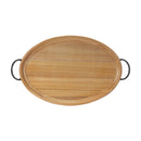 Melrose Natural Wood Tray with Handles 27.5"L