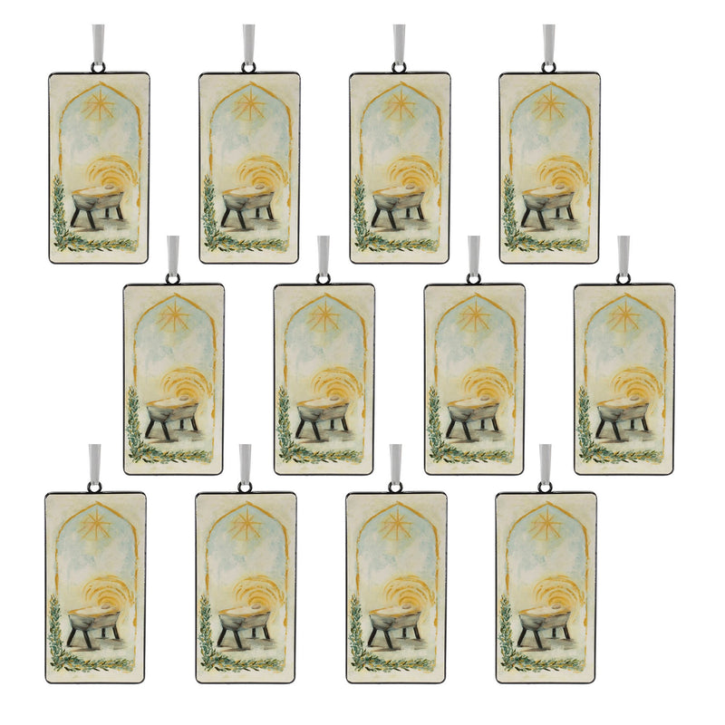 Melrose Nativity Manger Ornament (Set of 12)