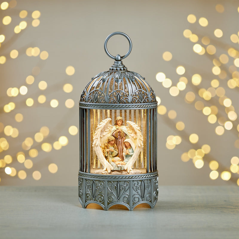 Melrose LED Nativity Scene Snow Globe 11"H
