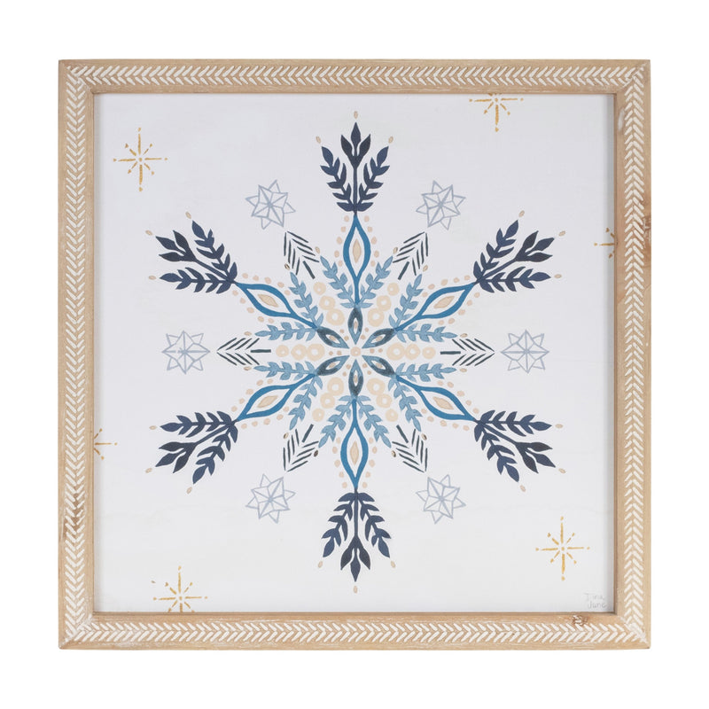Melrose Framed Holiday Snowflake Print (Set of 2)