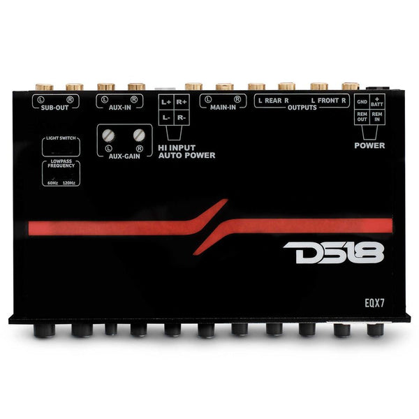DS18 EQX7 ½ DIN High‑Volt 7‑Band Car Equalizer – Hi‑Level Input Auto Turn‑On
