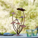 Bronze Metal Mushroom Garden Accent 17"H