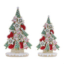 Melrose Frosted Christmas Cookie Pine Tree (Set of 2)