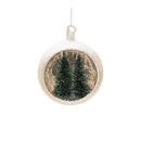 Melrose Mercury Glass Ornament with Pine Trees (Set of 6)