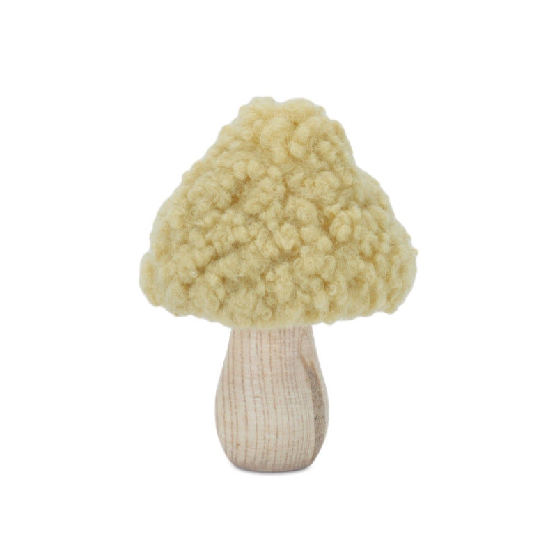 Melrose Set of 2 Wood & Fabric Mushroom Figurines