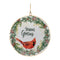 Melrose Seasons Greetings Cardinal Disc Ornament (Set of 6)