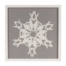 Melrose Framed Paper Mache Snowflake Plaque (Set of 2)