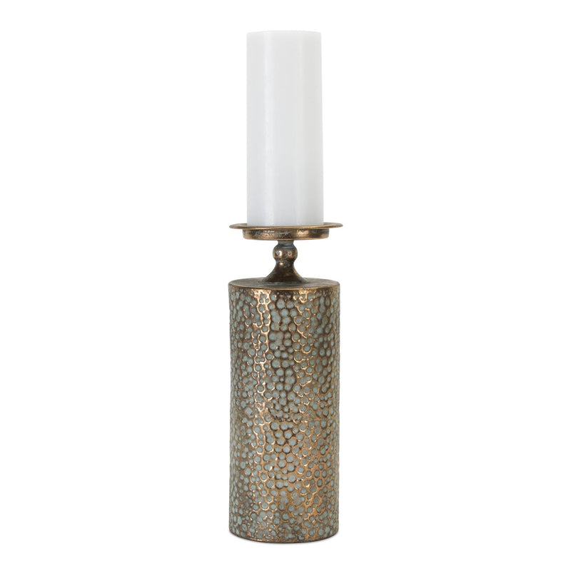 Melrose Hammered Bronze Metal Candle Holder (Set of 3)