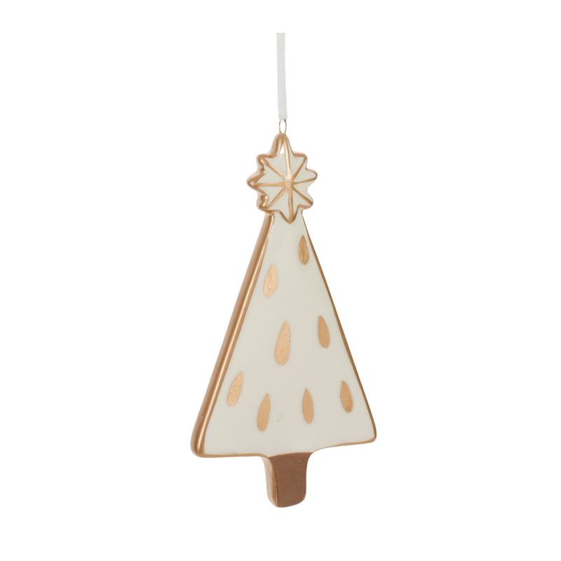 Melrose Ceramic Pine Tree Ornament (Set of 6)