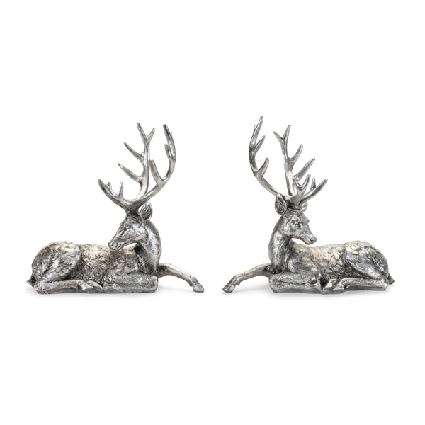 Melrose Metallic Deer Statue (Set of 2)