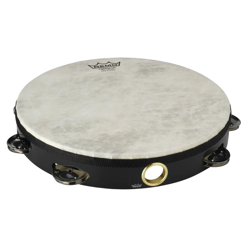 Remo Fiberskyn 10" Double Row Tambourine – Quadura Black – TA-5110-70