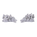 Melrose Laying Rabbit with Baby Bunny Figurine (Set of 2) Gray Decor