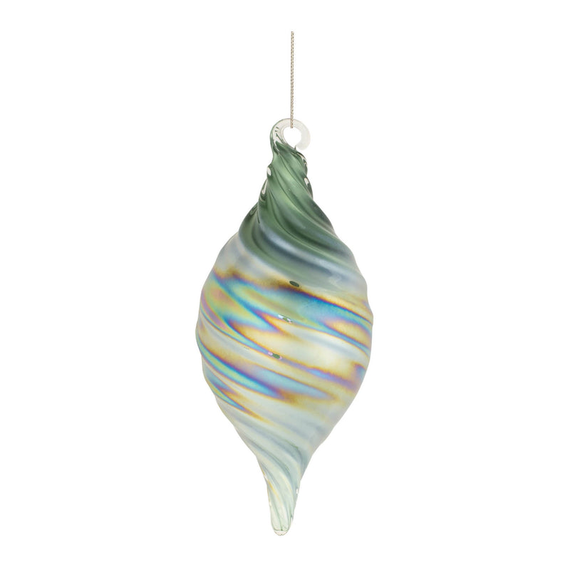 Melrose Green Iridescent Ornaments (Set of 12)