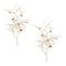 Melrose Flocked Sleigh Bell Twig Branch (Set of 2)