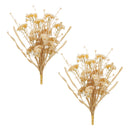 Melrose Beige Floral Grass Bush (Set of 2)