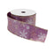 Melrose Mauve and Glitter Snowflake Wired Ribbon 2.5" x 10yds.