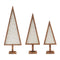 Melrose Framed Paper Mache Pine Tree (Set of 3)