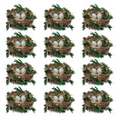 Melrose Twig Bird Nest with Eggs and Boxwood Foliage (Set of 12)