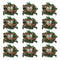 Melrose Twig Bird Nest with Eggs and Boxwood Foliage (Set of 12)
