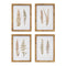 Melrose Wood Framed Fern Print Wall Decor, Rustic, Wood