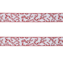 Melrose Candy Cane Print Wired Ribbon (Set of 2)