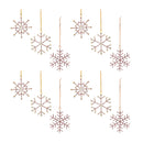 Melrose Jeweled Metal Snowflake Ornament (Set of 12)