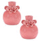 Melrose Storeware Bud Vase with Floral Accent (Set of 2)