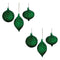 Melrose Emerald Green Swirl Glass Ornament (Set of 6)