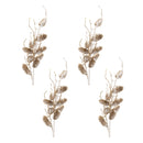 Melrose Snowy Glittered Pinecone Twig Spray (Set of 4)
