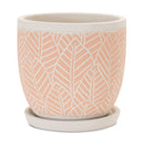 Melrose Stone Planter with Plate Set of 2 Planter