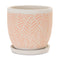 Melrose Stone Planter with Plate Set of 2 Planter