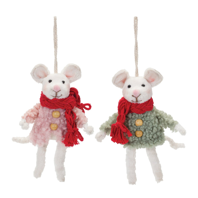 Winter Mouse Ornament (Set of 6)