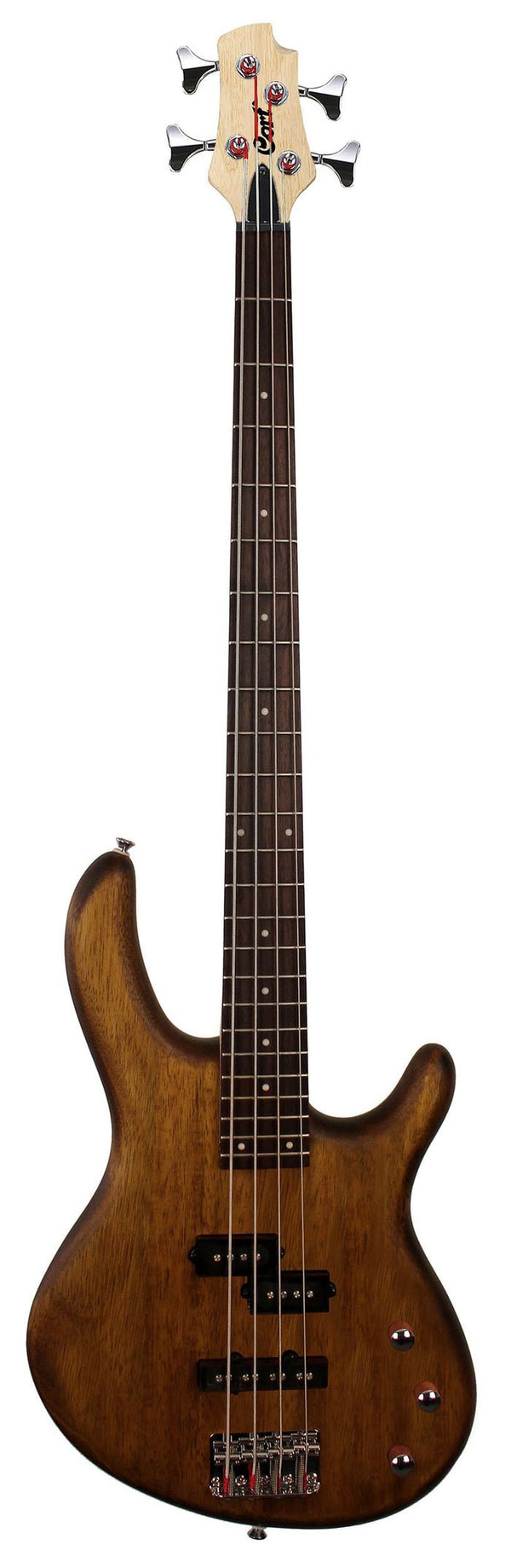 Cort Action PJ 4-String Bass Guitar - Open Pore Walnut - New Open Box