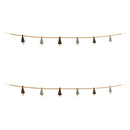Melrose Wood Bead and Felt Pine Tree Garland (Set of 2)