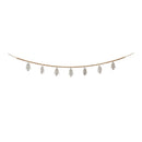 Melrose Wood Beaded Wool Tree Garland (Set of 2)
