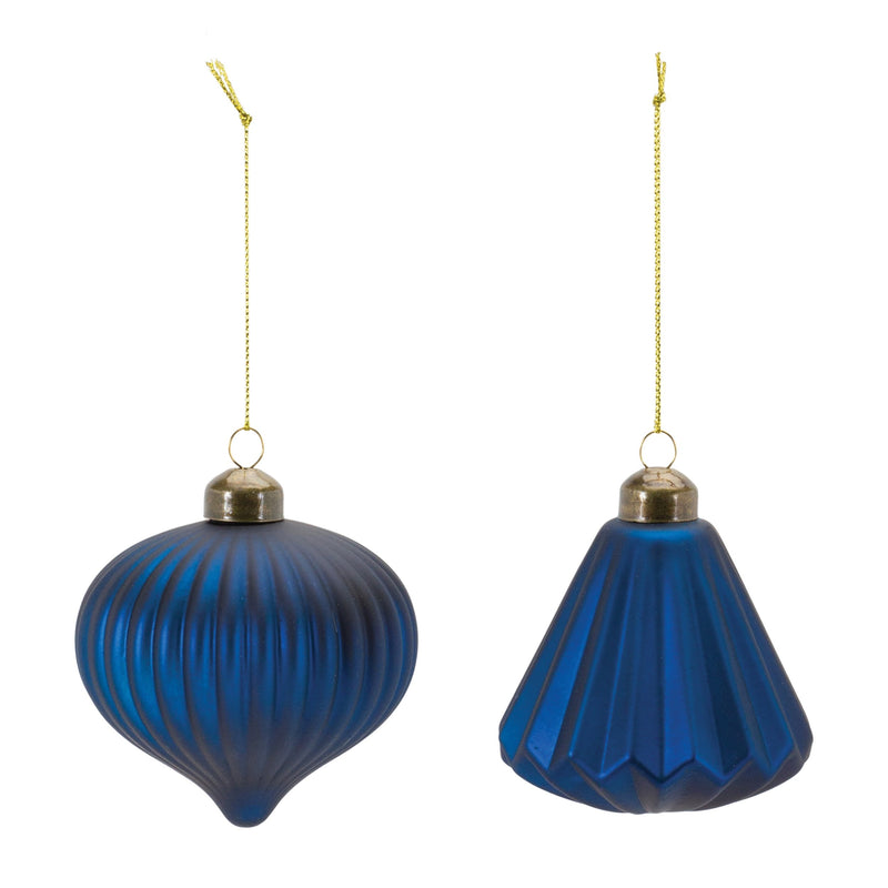 Melrose Ribbed Glass Ornament (Set of 12)