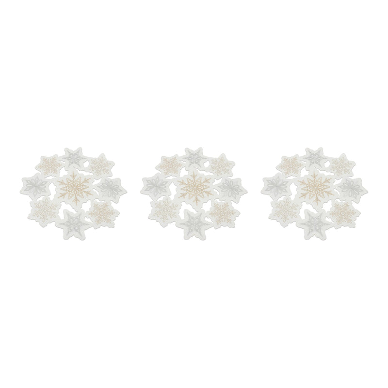 Melrose Embroidered Snowflake Doily (Set of 3)