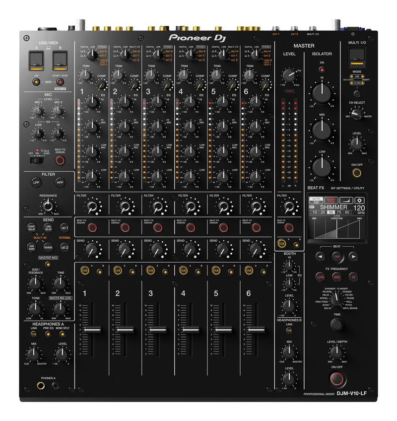 Pioneer DJM-V10-LF DJ 6 Channel Professional Mixer with Long Faders