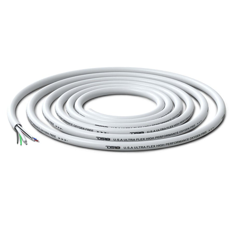 DS18 Marine-grade 18 GA RGB + 16 GA Speaker Wire – 100 ft (OFC, Tinned) – MOFC1618GA100S