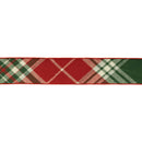 Melrose Plaid Pattern Wired Ribbon 4" x 5 Yds.