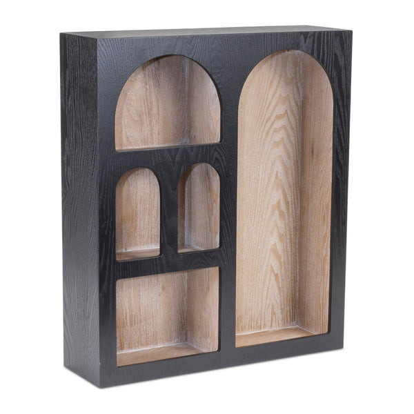 Melrose Arched Wood Wall Shelf 22"H, Modern, Wood