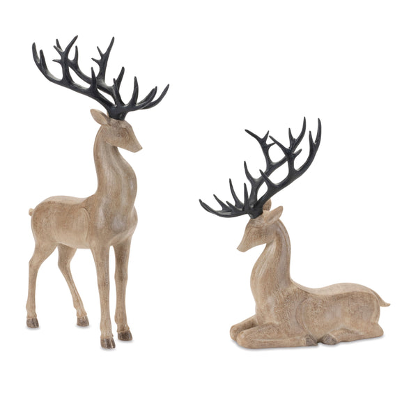 Melrose Modern Deer Figurine (Set of 2)