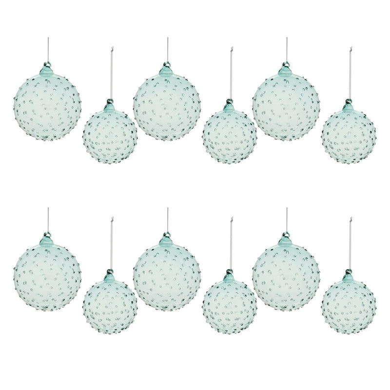 Melrose Hobnail Glass Ball Ornament (Set of 12)