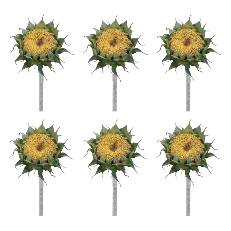 Melrose Yellow Sunflower Stem (Set of 6)