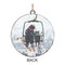 Black Bears on Ski Lift Disc Ornament with Jute Hanger (Set of 12)