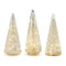Melrose LED Textured Mercury Glass Tree (Set of 3)